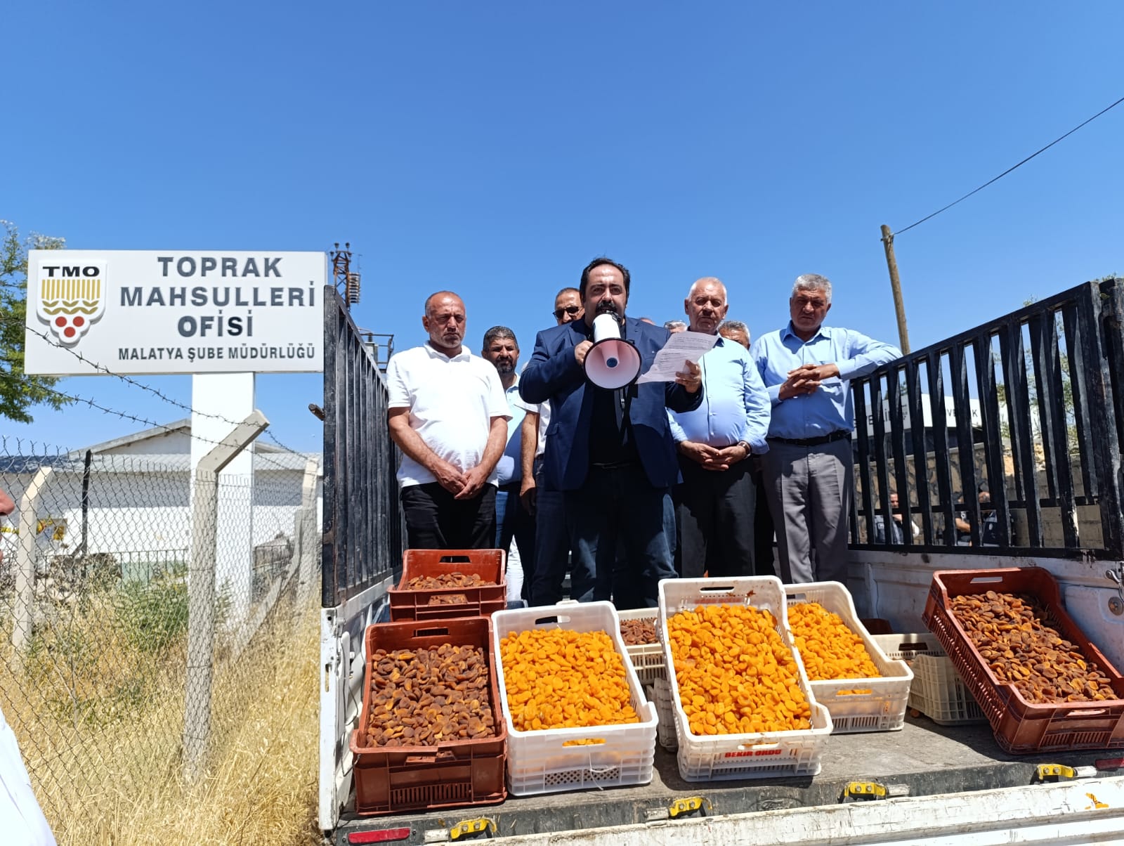 CHP'li Yıldız, TMO Önünde Kayısı Sattı.