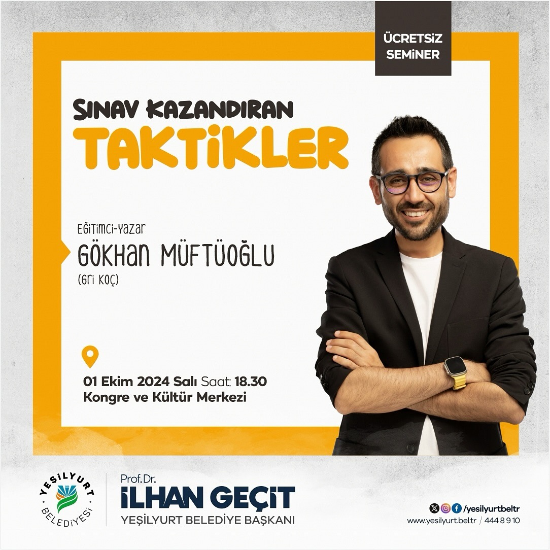 "Sınav Kazandıran Taktikler"1 Ekim Salı Günü Saat 18:30 'Da