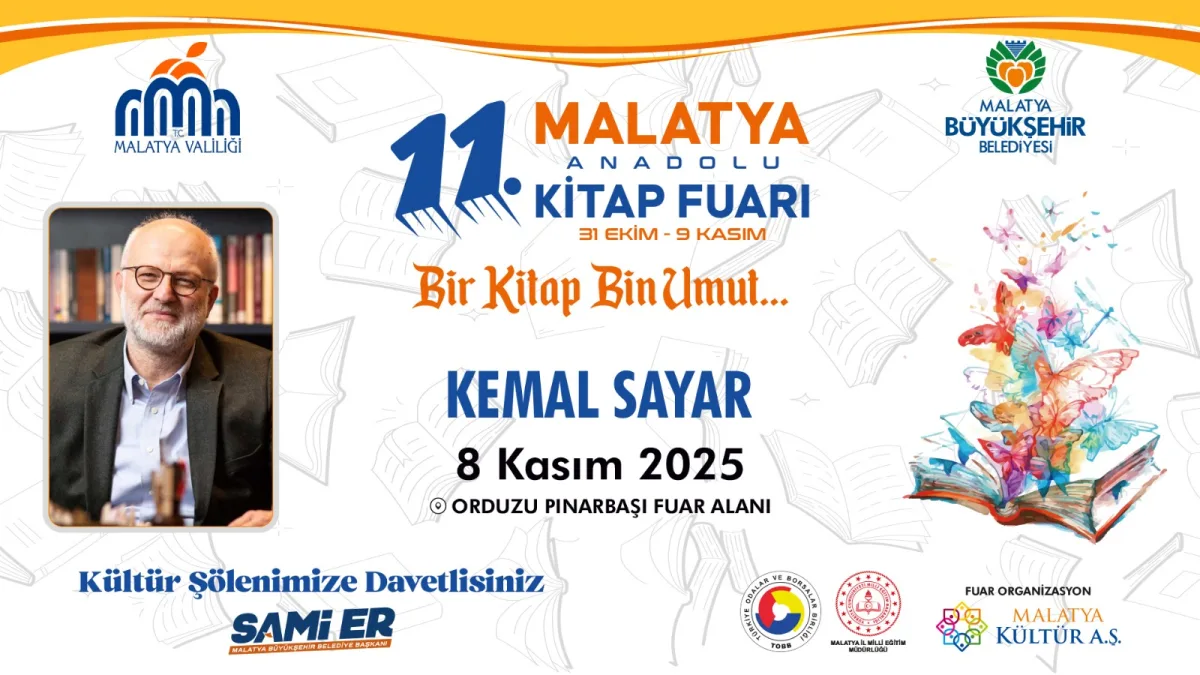 ONUR KONUĞU PROF. DR. KEMAL SAYAR  MALATYA KİTAP FUARI’NDA
