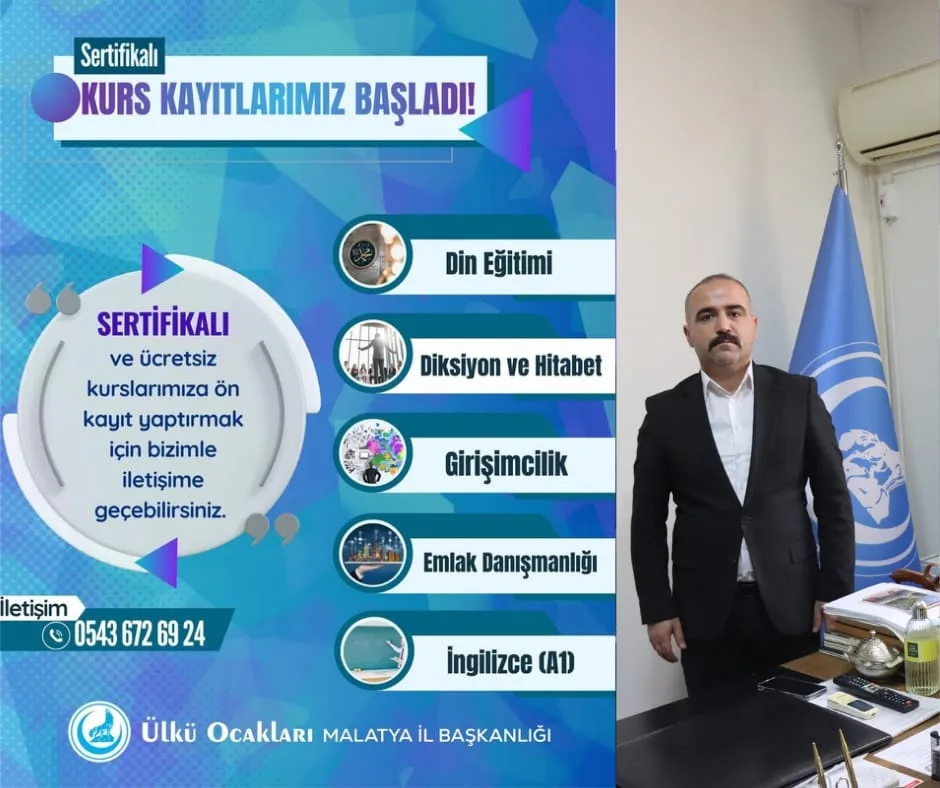 Ülkü Ocakları Malatya İl Başkanlığı Sertifikalı Kurs Programlarına Devam Ediyor