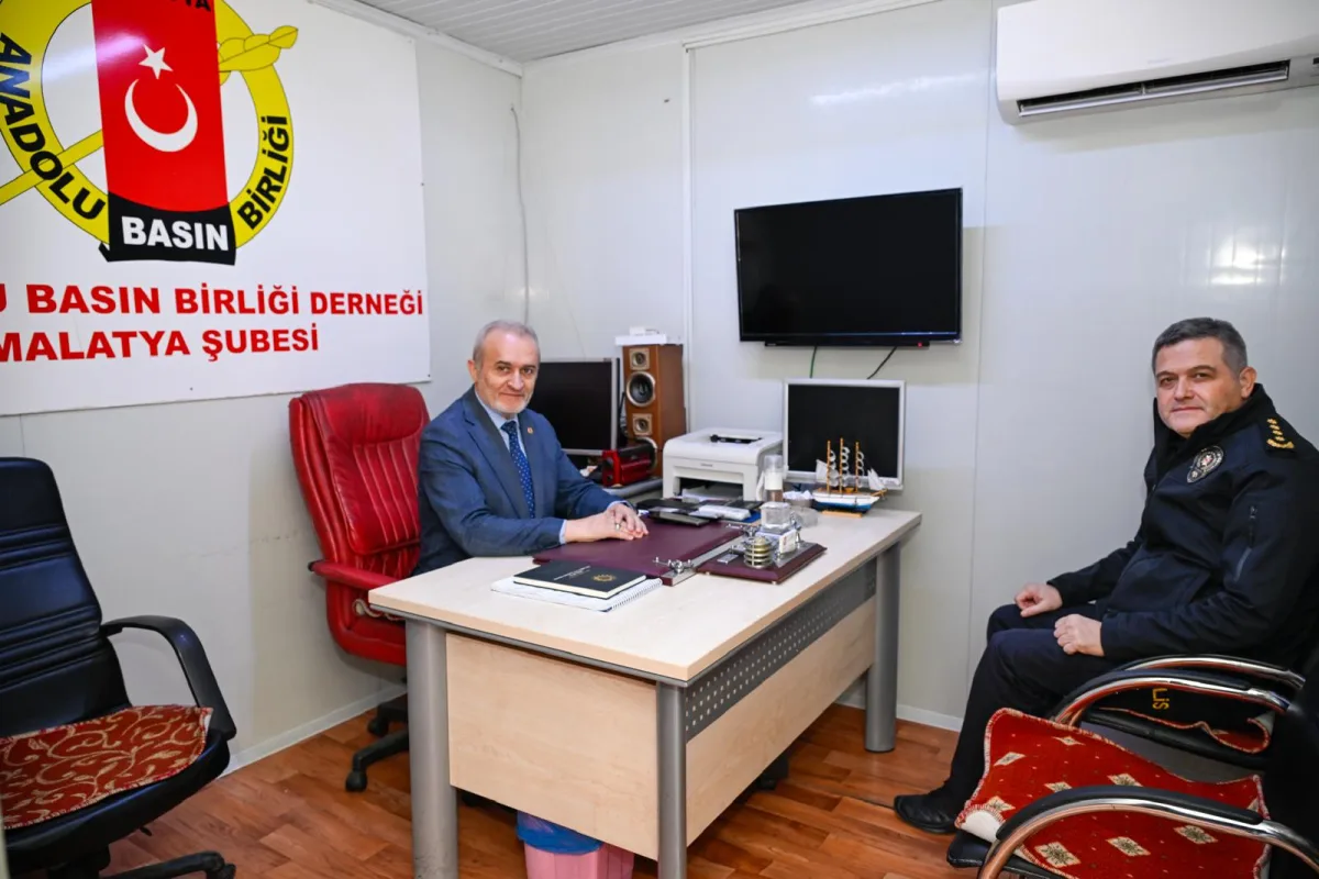 Malatya İl Emniyet Müdürü Kayhan Ay, Anadolu Basın Birliği Malatya Şubesini Ziyaret Etti