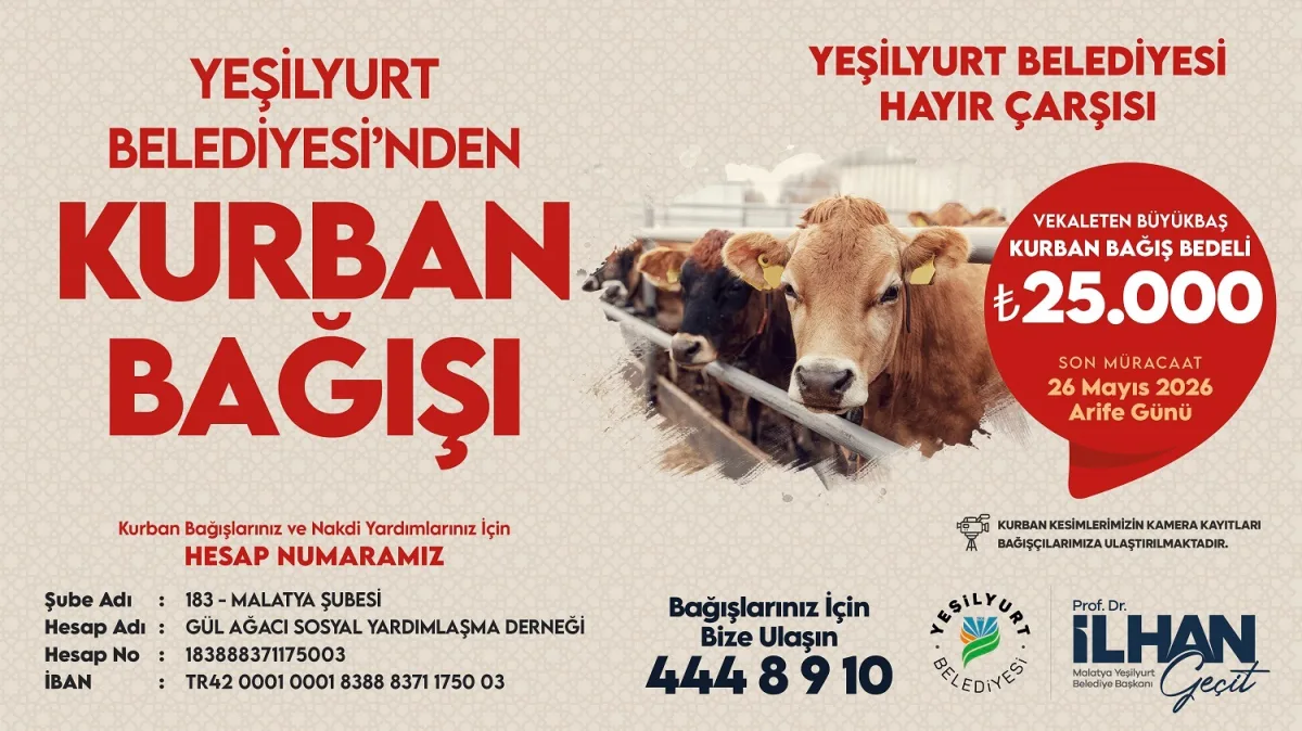 Yeşilyurt Belediyesi'nden Kurban Bağışı Seferberliği