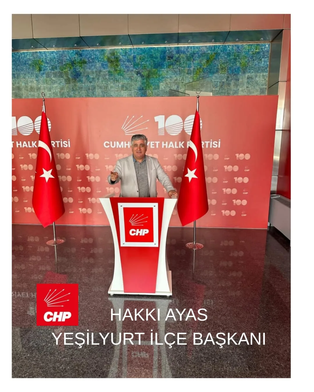 CHP Yeşilyurt İlçe Başkanı Hakkı Ayas'dan 19 Mayıs Mesajı