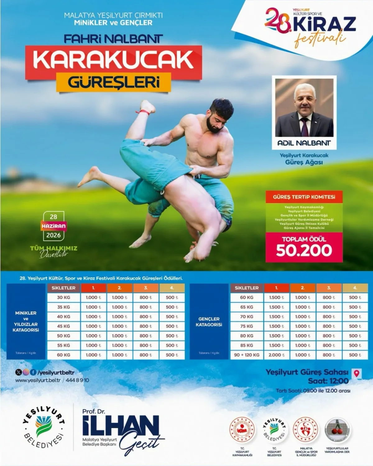 Fahri Nalbant Karakucak Güreşleri, Yeşilyurt Kiraz Festivali'ne Heyecan Katacak