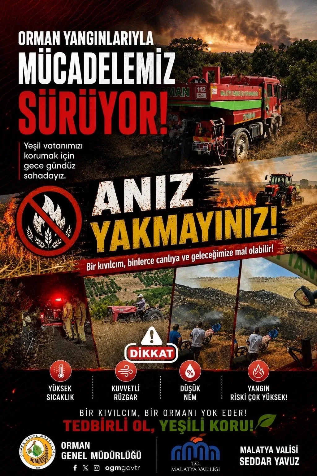 Pütürge İlçesi Yangını Hakkında Basın Duyurusu